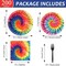200-Piece Tie-Dye Party Tableware Set for 50 Guests – Includes Colorful Plates, Napkins, and Disposable Dinnerware. Perfect for Tie-Dye Themed Parties, Birthdays, Baby Showers, Graduations, and Fun Celebrations.